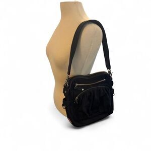 MZ Wallace New York Lizzy Crossbody in black Moto shoulder bag